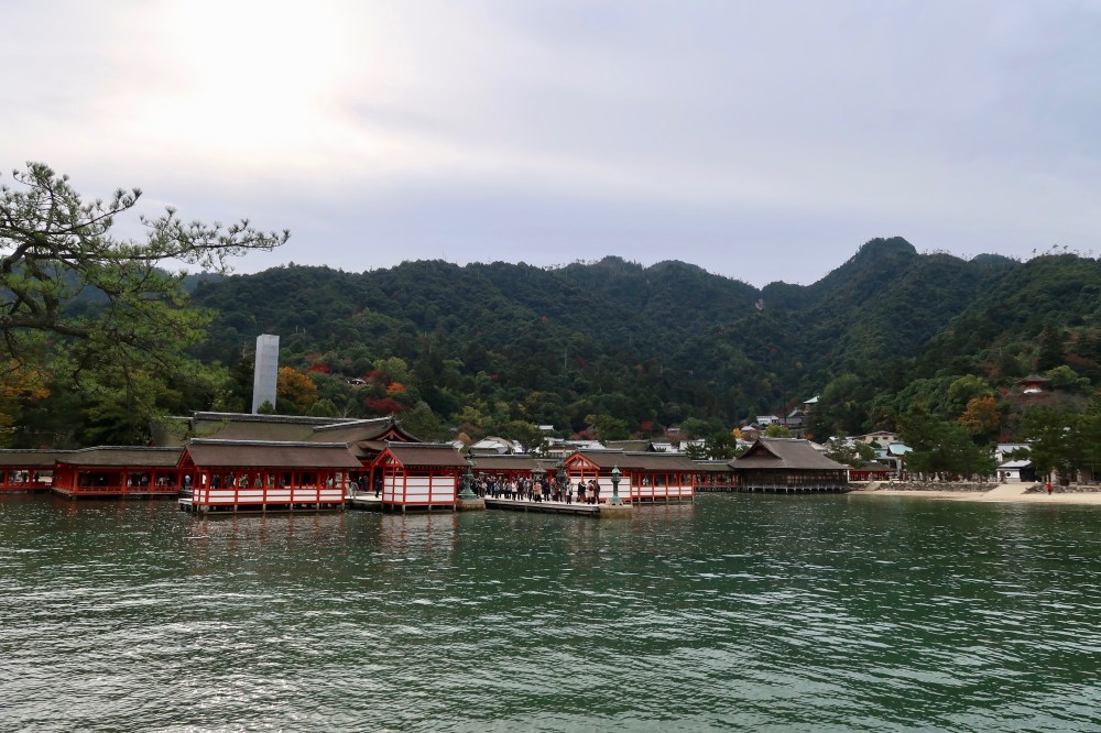 Shinto Shrine seems to float in the waer